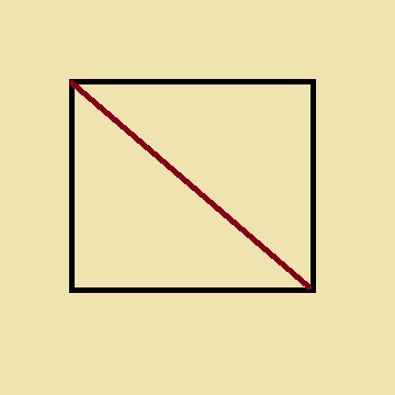 Диагональ прямоугольного фундамента